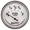 AutoMeter 1216 Old Tyme White II 2-1/16" Air-Core Fuel Level Gauge, 240- 33 Ohms Electric