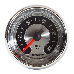 AutoMeter 1219 American Muscle 2-1/16" Oil Pressure Gauge, 0-100 PSI Mechanical