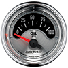 AutoMeter 1226 American Muscle 2-1/16" Oil Pressure Gauge, 0-100 PSI Electrical