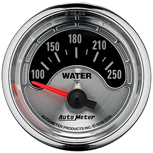 AutoMeter 1236 American Muscle 2-1/16" Water Temperature Gauge, 100-250 f Electrical