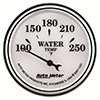 AutoMeter 1237 Old Tyme White II 2-1/16" Air-Core Water Temperature Gauge, 100-250 F Electric