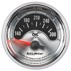 AutoMeter 1248 American Muscle 2-1/16" Oil Temperature Gauge, 140-300 f Electrical