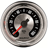 AutoMeter 1253 American Muscle 2-1/16" Oil Pressure Gauge, 0-100 PSI Electrical