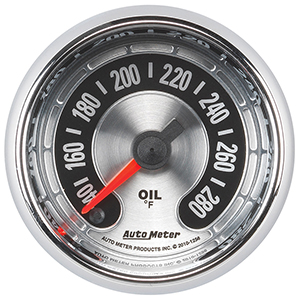 AutoMeter 1256 American Muscle 2-1/16" Oil Pressure Gauge, 140-280 f Electrical