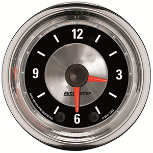 AutoMeter 1284 American Muscle 2-1/16" 12 Hour Clock Gauge Electrical