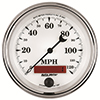 AutoMeter 1287 Old Tyme White II 3-3/8" Air-Core Speedometer Gauge, 0-120 MPH Electric