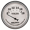 AutoMeter 1292 Old Tyme White II 2-1/16" Air-Core Voltmeter Gauge, 8-18V Electric