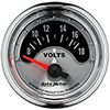 AutoMeter 1294 American Muscle 2-1/16" Voltmeter Gauge, 8-18V Electrical