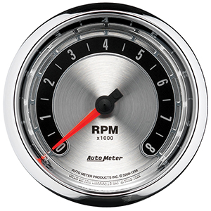 AutoMeter 1298 American Muscle 3-3/8" In-Dash Tachometer Gauge, 0-8,000  RPM Electrical