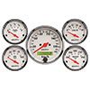 AutoMeter 1302-M Arctic White 3-1/8" & 2-1/16" 5 Pc. Gauge Kit, Speedometer Mechanical