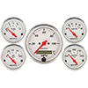 AutoMeter 1302 Arctic White 3-1/8" & 2-1/16" 5 Pc. Gauge Kit, Speedometer Electrical
