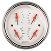 AutoMeter 1314 Arctic White 3-3/8" Air-Core Quad Gauge, 0-90 Ohms Electrical