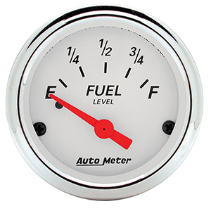AutoMeter 1315 Arctic White 2-1/16" Fuel Level Gauge, 0-90 Ohms, GM Electrical