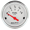 AutoMeter 1315 Arctic White 2-1/16" Fuel Level Gauge, 0-90 Ohms, GM Electrical