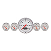 AutoMeter 1340 Arctic White 3-3/8" & 2-1/16" 5 Pc. Gauge Kit, Speedometer Electrical