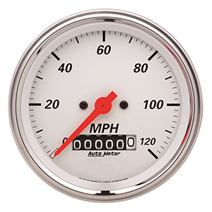 AutoMeter 1379 Arctic White 3-3/8" Air-Core Speedometer Gauge, 0-120 MPH Electrical