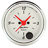 AutoMeter 1385 Arctic White 2-1/16" Quartz 12 Hour Clock Gauge Electrical