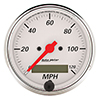 AutoMeter 1388 Arctic White 3-1/8" Air-Core Speedometer Gauge, 0-120 MPH Electrical