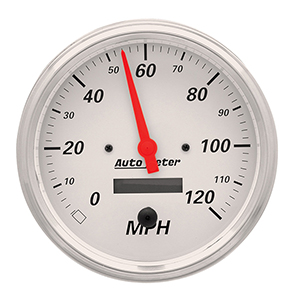 AutoMeter 1389 Arctic White 5" Air-Core Speedometer Gauge, 0-120 MPH Electrical