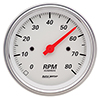 AutoMeter 1390 Arctic White 3-3/8" Air-Core In-Dash Tachometer Gauge, 0-8,000  RPM Electrical