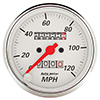 AutoMeter 1396 Arctic White 3-1/8" Speedometer Gauge, 0-120 MPH Mechanical
