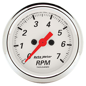 AutoMeter 1397 Arctic White 2-1/16" Air-Core In-Dash Tachometer Gauge, 0-7,000  RPM Electrical