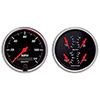 AutoMeter 1408 Designer Black Electric 3-3/8" Air-Core 2 Piece Gauge Kit, 240-33 Ohms