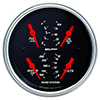AutoMeter 1412 Designer Black Electric 3-3/8" Air-Core Quad Gauge, 100 PSI / 100-250 f / 8-18V / 240-33 Ohms
