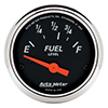AutoMeter 1423 Designer Black Electric 2-1/16" Air-Core Fuel Level Gauge, 73-10 Ohms