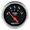 AutoMeter 1424 Designer Black Electric 2-1/16" Air-Core Fuel Level Gauge, 240-33 Ohms
