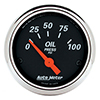AutoMeter 1426 Designer Black Electric 2-1/16" Air-Core Oil Pressure Gauge, 0-100 PSI