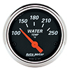 AutoMeter 1436 Designer Black Electric 2-1/16" Air-Core Water Temperature Gauge, 100-250 f