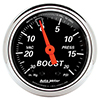 AutoMeter 1471 Designer Black Mechanical 2-1/16" Boost/Vacuum Gauge, 30in HG / 20 PSI