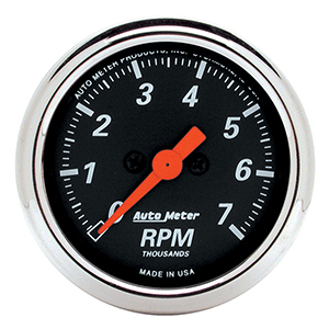 AutoMeter 1477 Designer Black Electric 2-1/16" Air-Core In-Dash Tachometer Gauge, 0-7,000  RPM