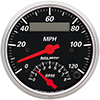 AutoMeter 1481 Designer Black Electric 3-3/8" Air-Core Tachometer/Speedometer Combo Gauge, 8K  RPM / 120 MPH