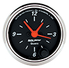 AutoMeter 1484 Designer Black Electric 2-1/16" Quartz 12 Hour Clock Gauge