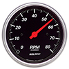 AutoMeter 1490 Designer Black Electric 3-3/8" Air-Core In-Dash Tachometer Gauge, 0-8,000  RPM