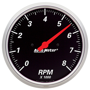 AutoMeter 1499 Designer Black Electric 5" Air-Core In-Dash Tachometer Gauge, 0-8,000  RPM