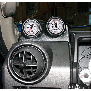 AutoMeter Gauge Mount, Dash Top, Dual, 2 1/16", Hummer H2 02-06