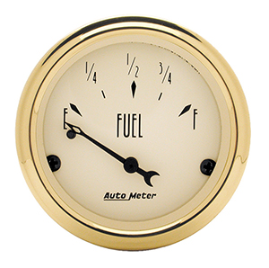 AutoMeter 1504 Golden Oldies 2-1/16" Air-Core Fuel Level Gauge, 0-90 Ohms Electric