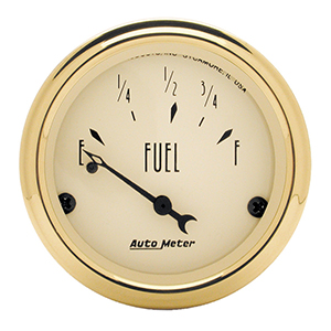 AutoMeter 1505 Golden Oldies 2-1/16" Air-Core Fuel Level Gauge, 73-10 Ohms Electric