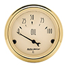AutoMeter 1528 Golden Oldies 2-1/16" Air-Core Oil Pressure Gauge, 0-100 PSI Electric