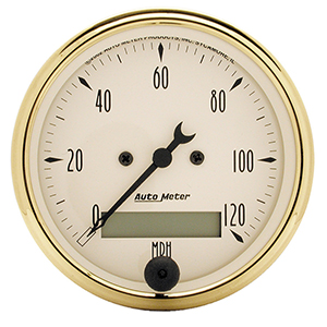 AutoMeter 1588 Golden Oldies 3-1/8" Air-Core Speedometer Gauge, 0-120 MPH Electric