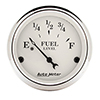 AutoMeter 1606 Old Tyme White 2-1/16" Air-Core Fuel Level Gauge, 240-33 Ohms Electric