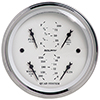 AutoMeter 1612 Old Tyme White 3-3/8" Air-Core Quad Gauge, 100 PSI / 100-250 F / 8-18V / 240-33 Ohms Electric