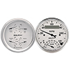 AutoMeter 1620 Old Tyme White 3-3/8" Air-Core Quad & Speedometer/Tachometer 2pc. Gauge Kit , 240-33 Ohms Electric