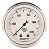 AutoMeter 1621 Old Tyme White 2-1/16" Oil Pressure Gauge, 0-100 PSI Mechanical