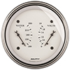 AutoMeter 1630 Old Tyme White 3-3/8" Air-Core Dual Gauge, 100-250 F / 8-18V Electric