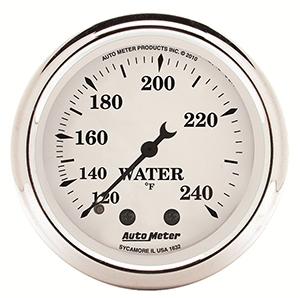 AutoMeter 1632 Old Tyme White 2-1/16" Water Temperature Gauge, 120-240 F Mechanical