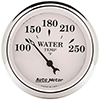 AutoMeter 1638 Old Tyme White 2-1/16" Air-Core Water Temperature Gauge, 100-250 F Electric